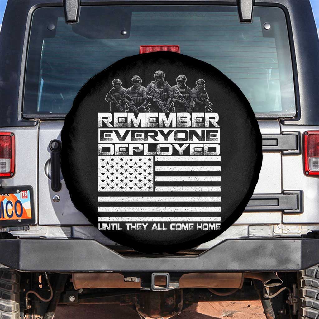 R.E.D Friday Spare Tire Cover Remember Everyone Deployed Military US Flag TS10 No hole Black Print Your Wear
