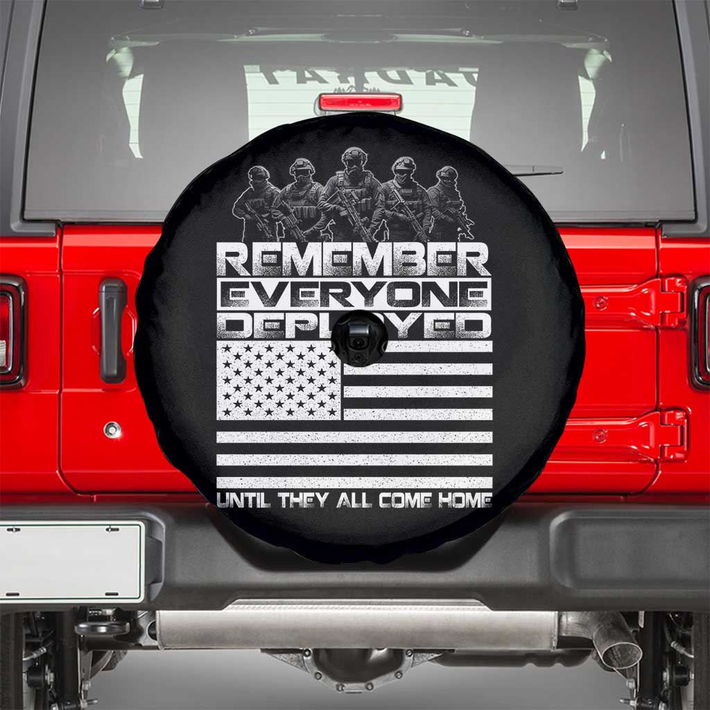 R.E.D Friday Spare Tire Cover Remember Everyone Deployed Military US Flag TS10 Black Print Your Wear