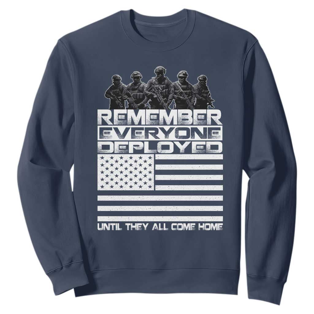 R.E.D Friday Sweatshirt Remember Everyone Deployed Military US Flag TS10 Navy Print Your Wear