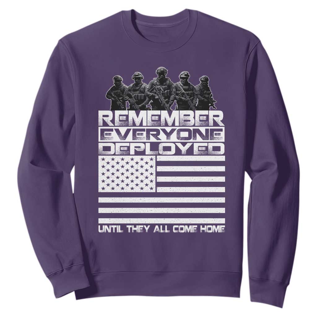 R.E.D Friday Sweatshirt Remember Everyone Deployed Military US Flag TS10 Purple Print Your Wear