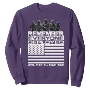R.E.D Friday Sweatshirt Remember Everyone Deployed Military US Flag TS10 Purple Print Your Wear
