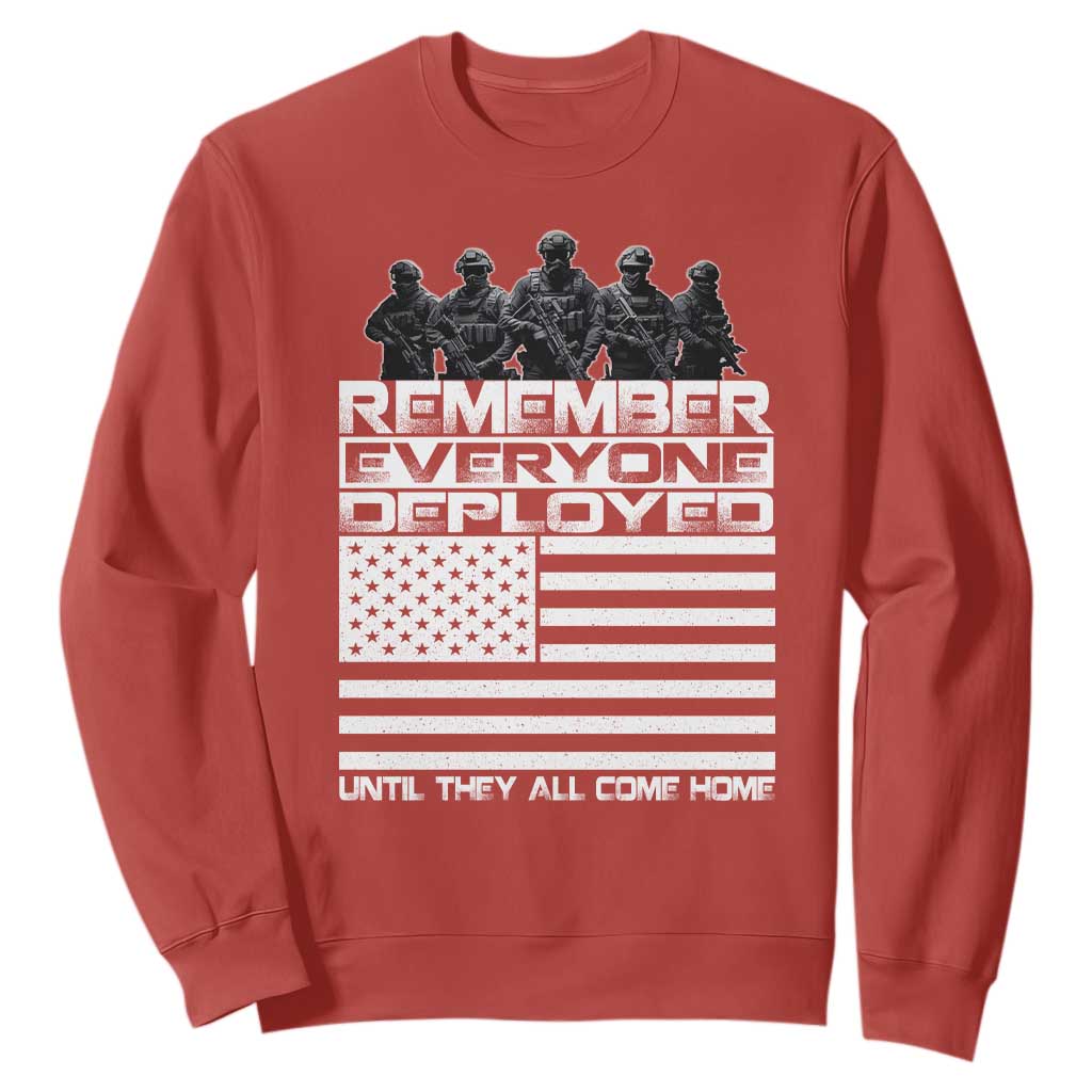 R.E.D Friday Sweatshirt Remember Everyone Deployed Military US Flag TS10 Red Print Your Wear