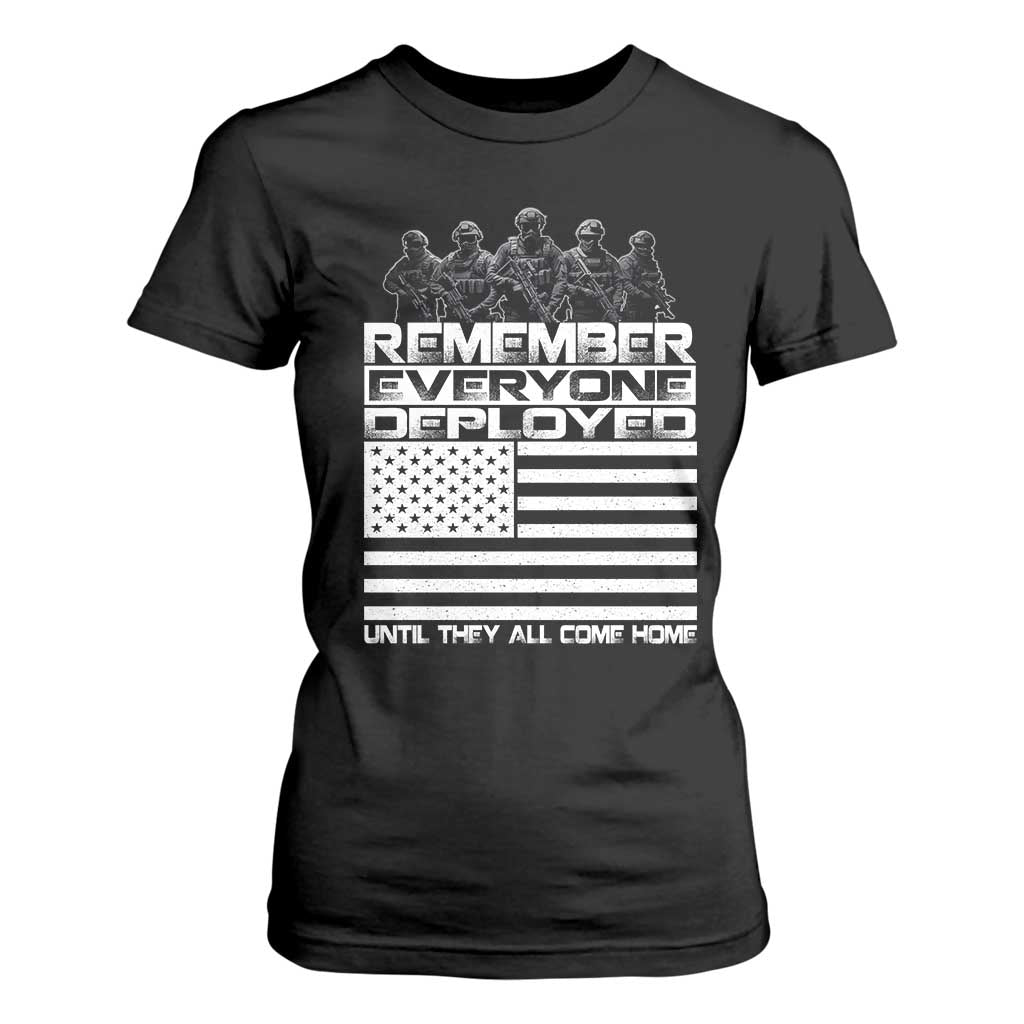 R.E.D Friday T Shirt For Women Remember Everyone Deployed Military US Flag TS10 Black Print Your Wear