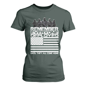 R.E.D Friday T Shirt For Women Remember Everyone Deployed Military US Flag TS10 Dark Forest Green Print Your Wear