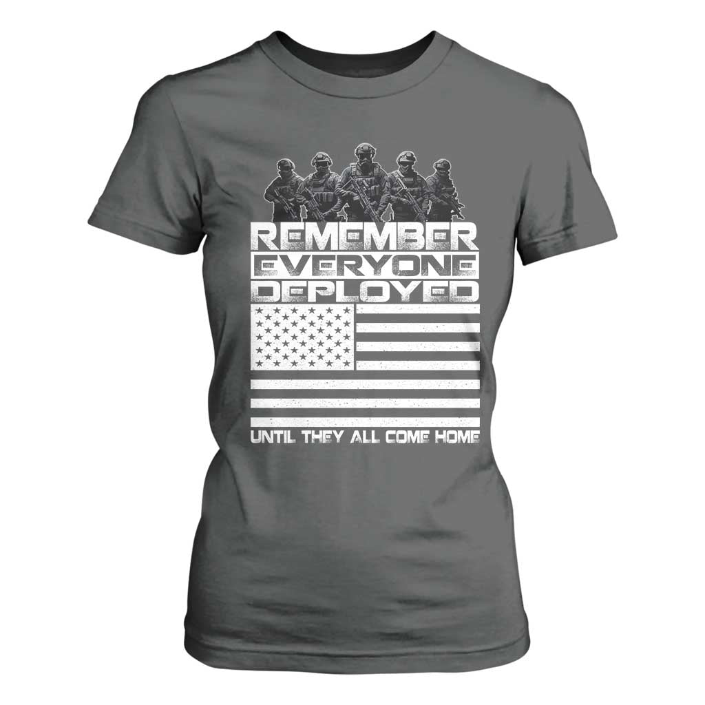 R.E.D Friday T Shirt For Women Remember Everyone Deployed Military US Flag TS10 Dark Heather Print Your Wear