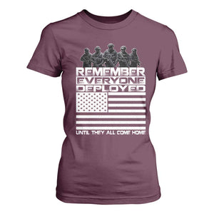 R.E.D Friday T Shirt For Women Remember Everyone Deployed Military US Flag TS10 Maroon Print Your Wear