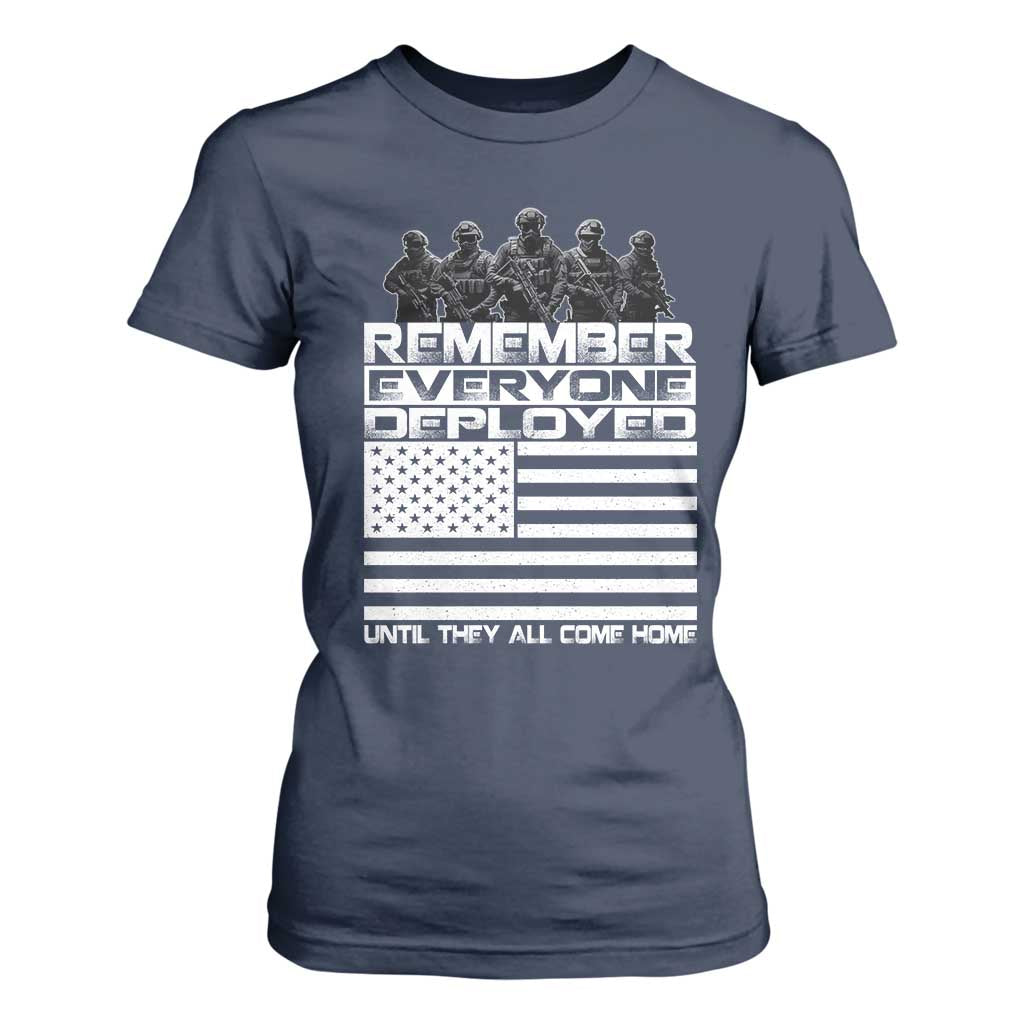 R.E.D Friday T Shirt For Women Remember Everyone Deployed Military US Flag TS10 Navy Print Your Wear