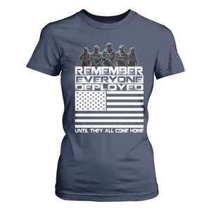 R.E.D Friday T Shirt For Women Remember Everyone Deployed Military US Flag TS10 Navy Print Your Wear