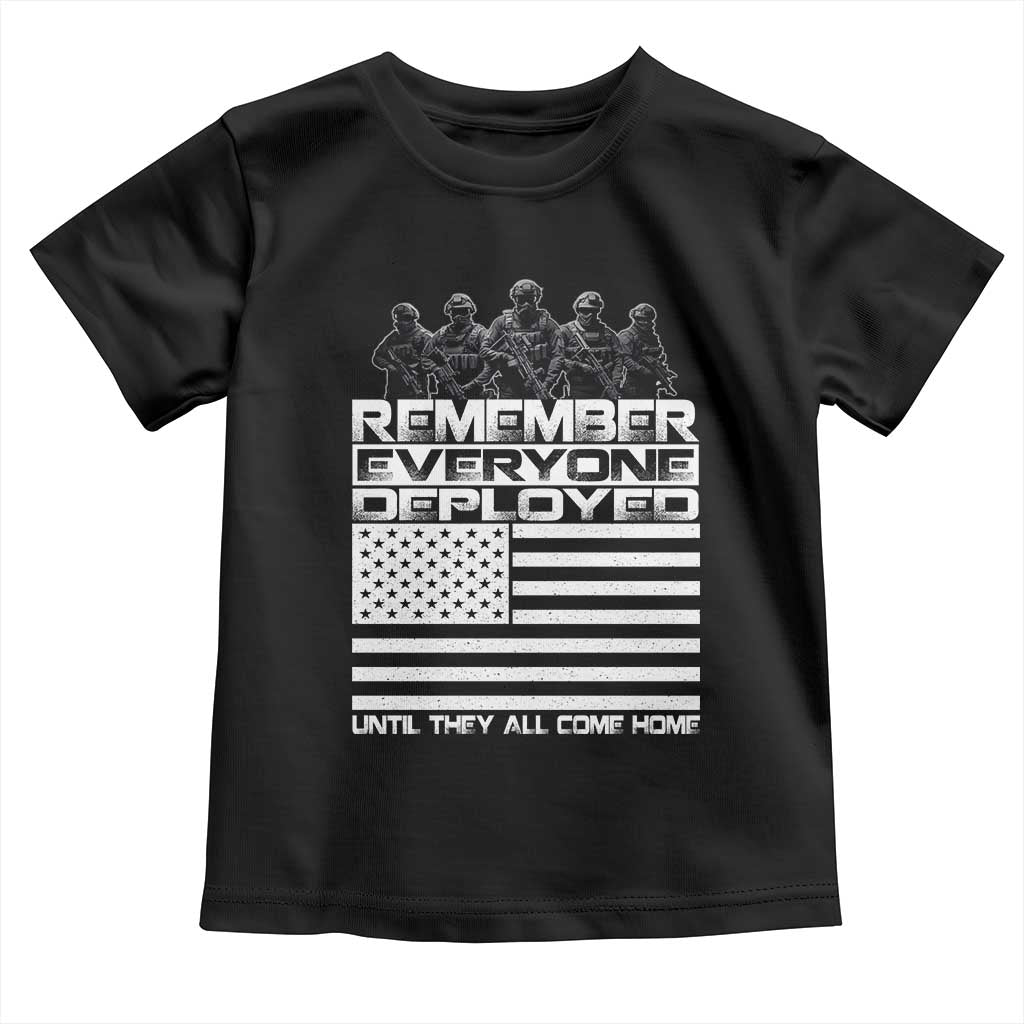 R.E.D Friday Toddler T Shirt Remember Everyone Deployed Military US Flag TS10 Black Print Your Wear