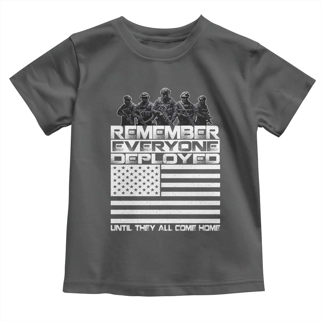 R.E.D Friday Toddler T Shirt Remember Everyone Deployed Military US Flag TS10 Dark Heather Print Your Wear