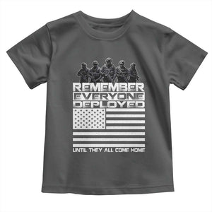 R.E.D Friday Toddler T Shirt Remember Everyone Deployed Military US Flag TS10 Dark Heather Print Your Wear