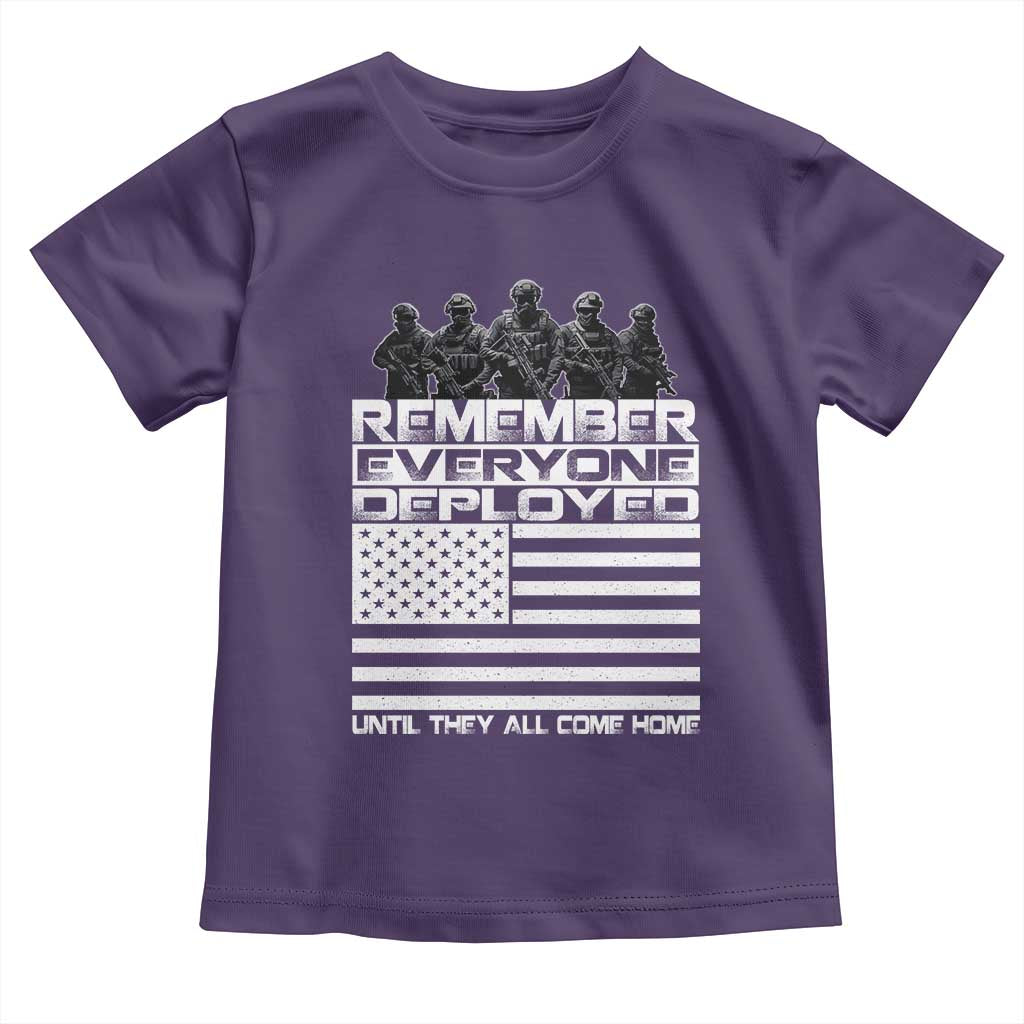 R.E.D Friday Toddler T Shirt Remember Everyone Deployed Military US Flag TS10 Purple Print Your Wear