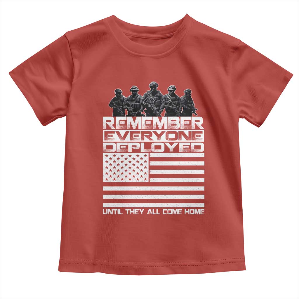R.E.D Friday Toddler T Shirt Remember Everyone Deployed Military US Flag TS10 Red Print Your Wear