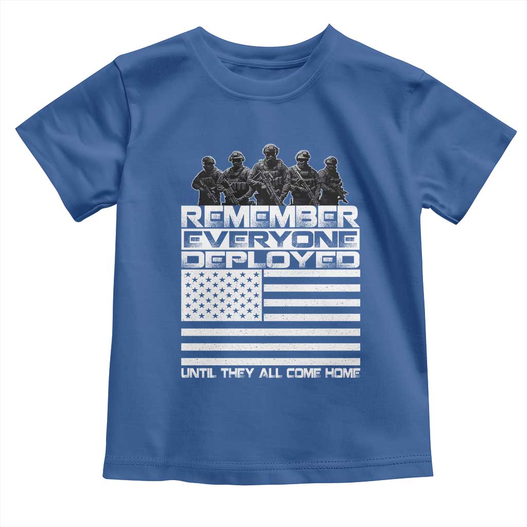 R.E.D Friday Toddler T Shirt Remember Everyone Deployed Military US Flag TS10 Royal Blue Print Your Wear