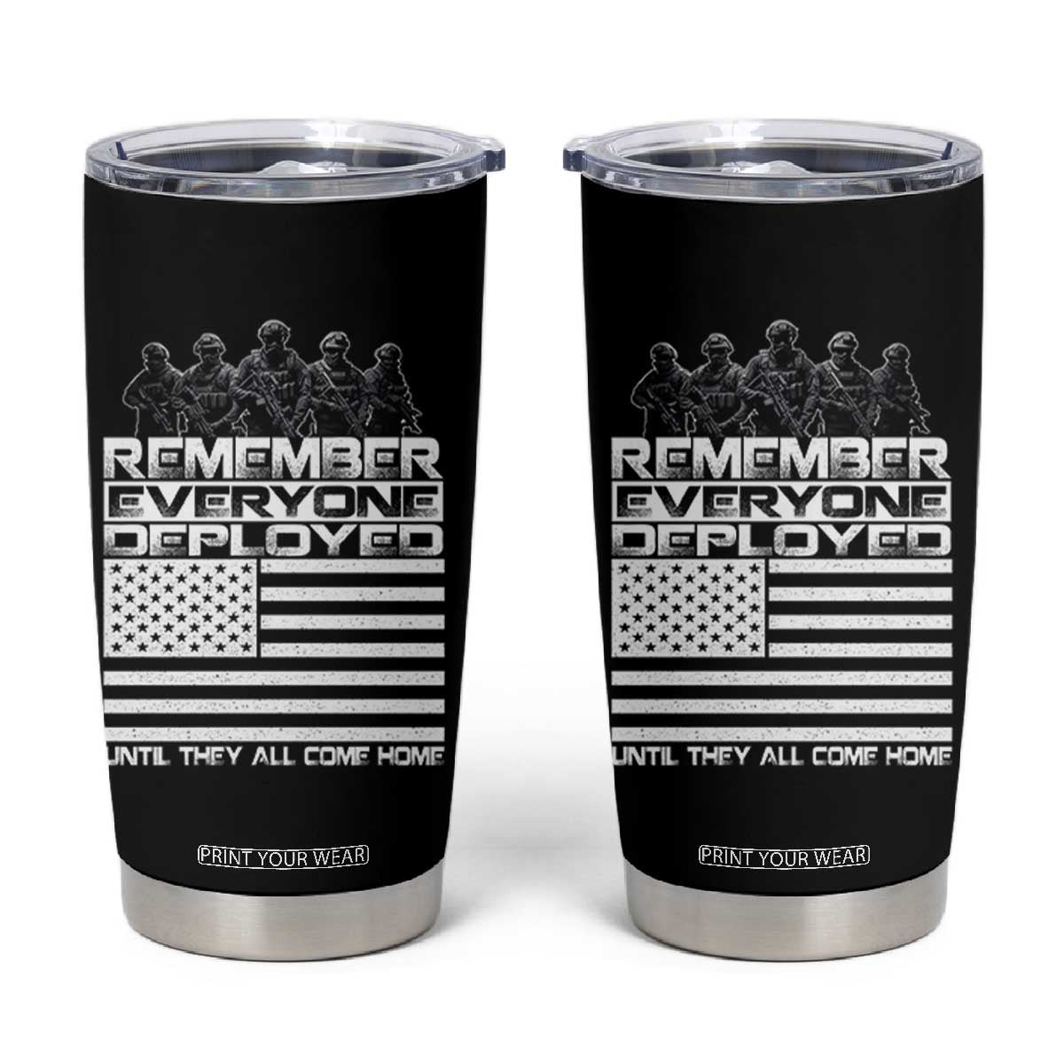 R.E.D Friday Tumbler Cup Remember Everyone Deployed Military US Flag TS10 Black Print Your Wear