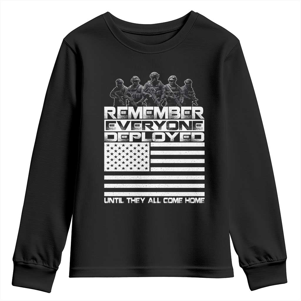 R.E.D Friday Youth Sweatshirt Remember Everyone Deployed Military US Flag TS10 Black Print Your Wear