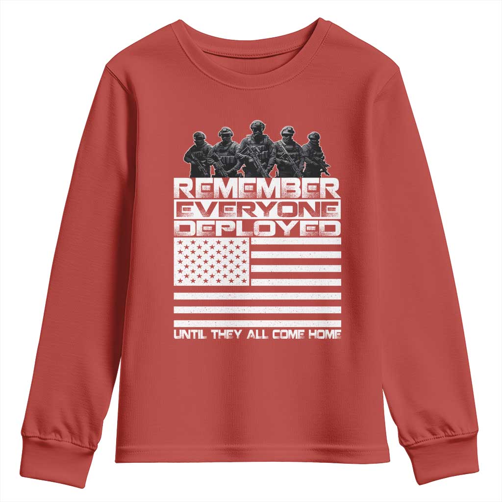 R.E.D Friday Youth Sweatshirt Remember Everyone Deployed Military US Flag TS10 Red Print Your Wear