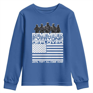 R.E.D Friday Youth Sweatshirt Remember Everyone Deployed Military US Flag TS10 Royal Blue Print Your Wear