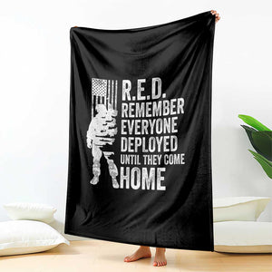 R.E.D Friday Throw Blanket Remember Everyone Deployed American Flag Military Supportive TS10 Print Your Wear