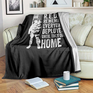 R.E.D Friday Throw Blanket Remember Everyone Deployed American Flag Military Supportive TS10 Print Your Wear