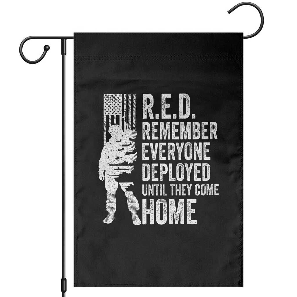 R.E.D Friday Garden Flag Remember Everyone Deployed American Flag Military Supportive TS10 Black Print Your Wear