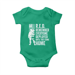 R.E.D Friday Baby Onesie Remember Everyone Deployed American Flag Military Supportive TS10 Irish Green Print Your Wear