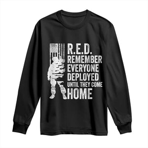 R.E.D Friday Long Sleeve Shirt Remember Everyone Deployed American Flag Military Supportive TS10 Black Print Your Wear
