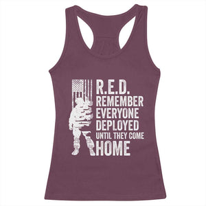 R.E.D Friday Racerback Tank Top Remember Everyone Deployed American Flag Military Supportive TS10 Maroon Print Your Wear