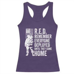 R.E.D Friday Racerback Tank Top Remember Everyone Deployed American Flag Military Supportive TS10 Purple Print Your Wear