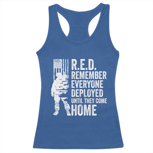 R.E.D Friday Racerback Tank Top Remember Everyone Deployed American Flag Military Supportive TS10 Royal Blue Print Your Wear