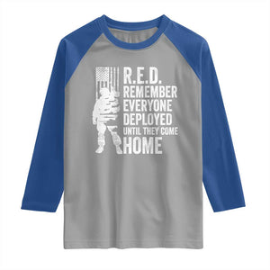R.E.D Friday Raglan Shirt Remember Everyone Deployed American Flag Military Supportive TS10 Sport Gray Royal Print Your Wear