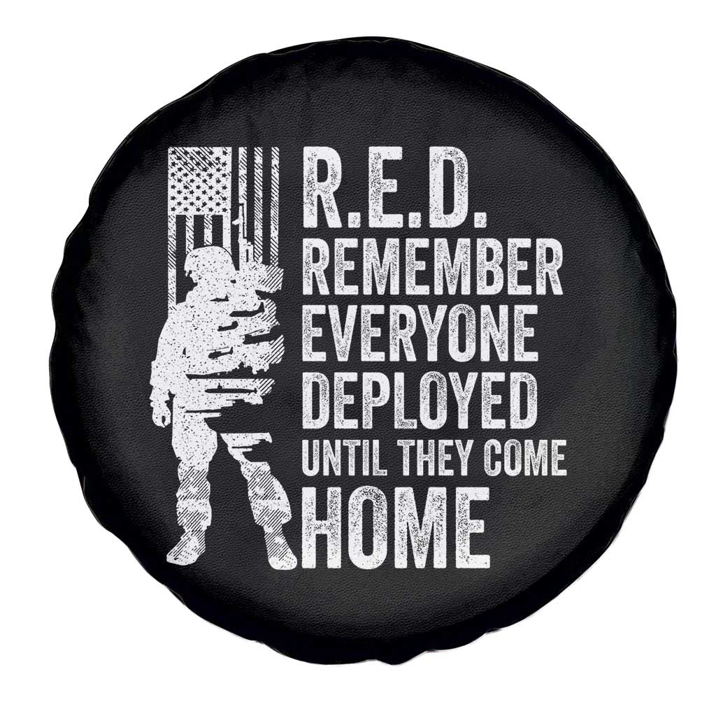 R.E.D Friday Spare Tire Cover Remember Everyone Deployed American Flag Military Supportive TS10 Print Your Wear
