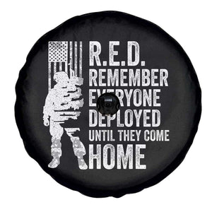 R.E.D Friday Spare Tire Cover Remember Everyone Deployed American Flag Military Supportive TS10 Print Your Wear