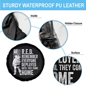 R.E.D Friday Spare Tire Cover Remember Everyone Deployed American Flag Military Supportive TS10 Print Your Wear