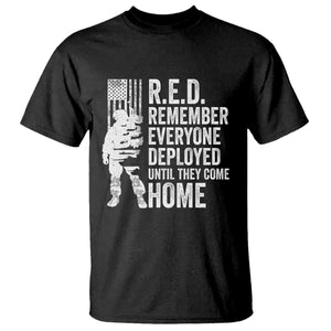 R.E.D Friday T Shirt Remember Everyone Deployed American Flag Military Supportive TS10 Black Print Your Wear