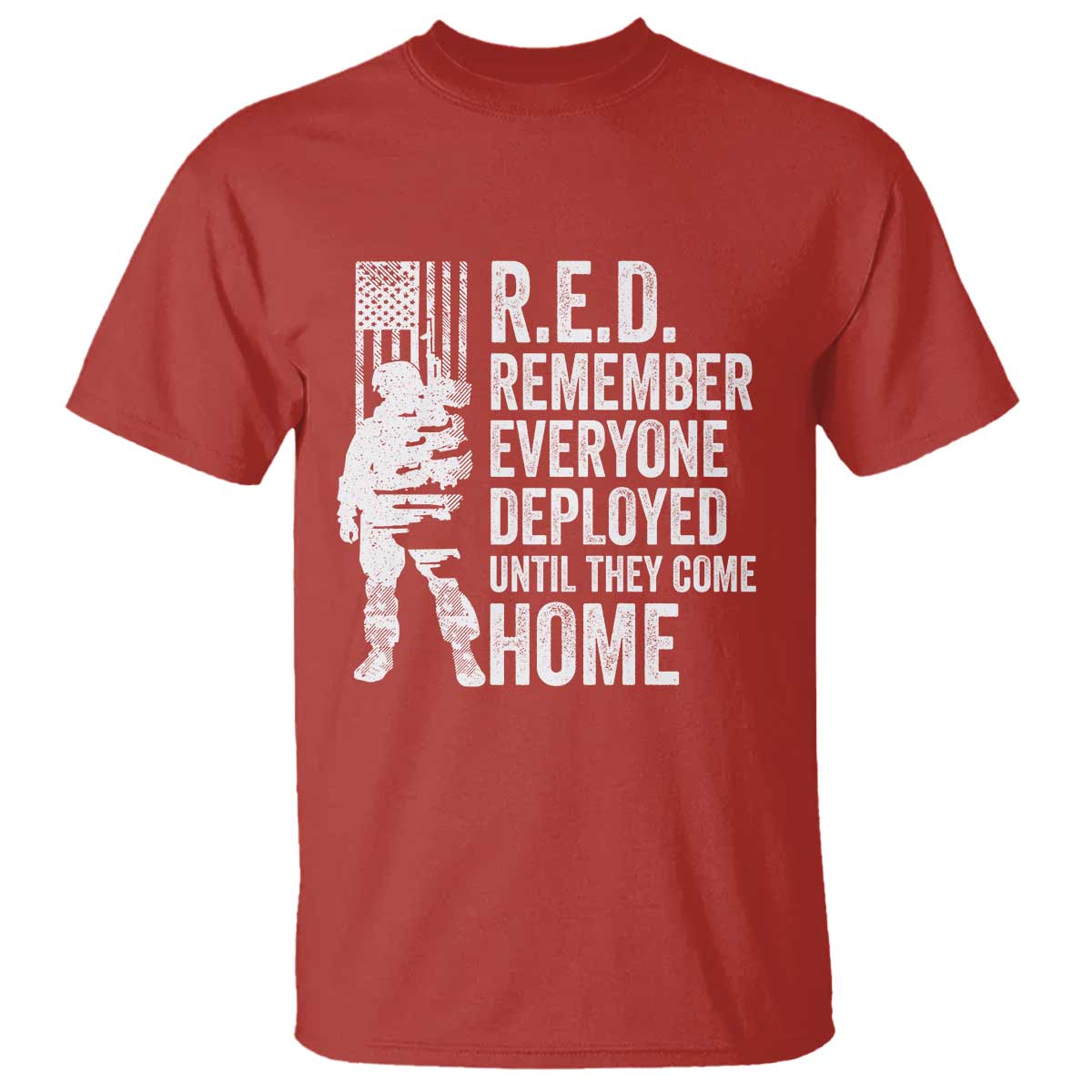 R.E.D Friday T Shirt Remember Everyone Deployed American Flag Military Supportive TS10 Red Print Your Wear
