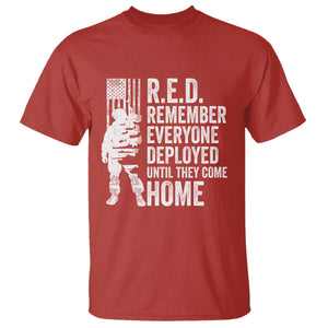 R.E.D Friday T Shirt Remember Everyone Deployed American Flag Military Supportive TS10 Red Print Your Wear