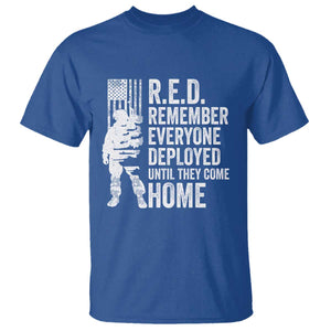 R.E.D Friday T Shirt Remember Everyone Deployed American Flag Military Supportive TS10 Royal Blue Print Your Wear