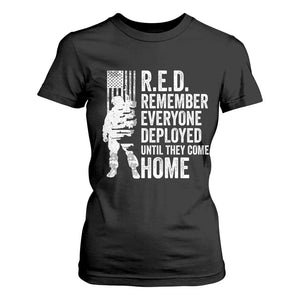 R.E.D Friday T Shirt For Women Remember Everyone Deployed American Flag Military Supportive TS10 Black Print Your Wear