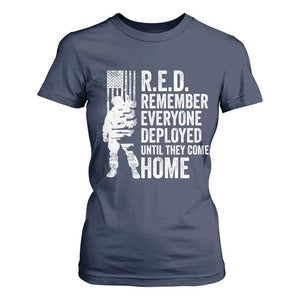 R.E.D Friday T Shirt For Women Remember Everyone Deployed American Flag Military Supportive TS10 Navy Print Your Wear