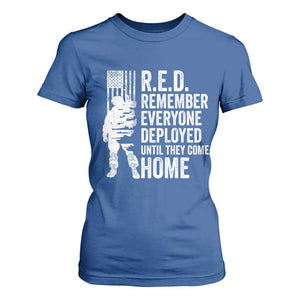R.E.D Friday T Shirt For Women Remember Everyone Deployed American Flag Military Supportive TS10 Royal Blue Print Your Wear