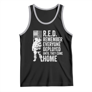 R.E.D Friday Tank Top Remember Everyone Deployed American Flag Military Supportive TS10 Black Athletic Heather Print Your Wear