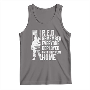 R.E.D Friday Tank Top Remember Everyone Deployed American Flag Military Supportive TS10 Deep Heather Print Your Wear