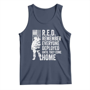 R.E.D Friday Tank Top Remember Everyone Deployed American Flag Military Supportive TS10 Navy Print Your Wear