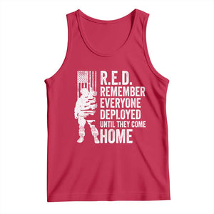 R.E.D Friday Tank Top Remember Everyone Deployed American Flag Military Supportive TS10 Red Print Your Wear