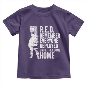 R.E.D Friday Toddler T Shirt Remember Everyone Deployed American Flag Military Supportive TS10 Purple Print Your Wear