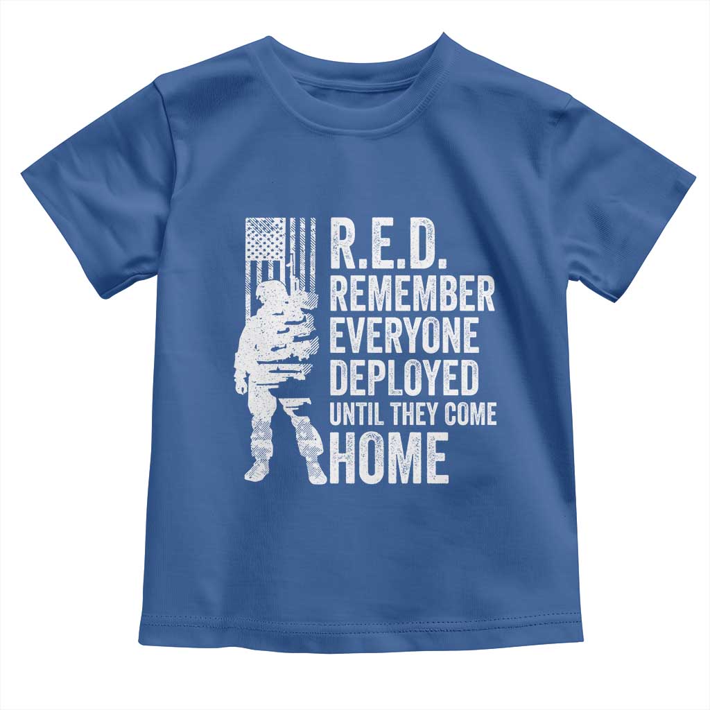 R.E.D Friday Toddler T Shirt Remember Everyone Deployed American Flag Military Supportive TS10 Royal Blue Print Your Wear