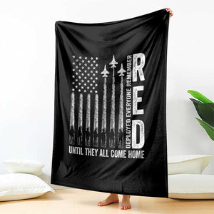 RED Friday Remember Everyone Deployed Throw Blanket Military American Flag TS10 Print Your Wear