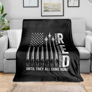 RED Friday Remember Everyone Deployed Throw Blanket Military American Flag TS10 Print Your Wear