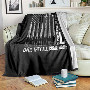 RED Friday Remember Everyone Deployed Throw Blanket Military American Flag TS10 Print Your Wear